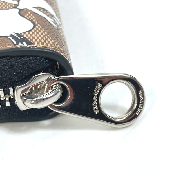 COACH コーチ 長財布 スヌーピー シグネチャーストラップ付き C4596