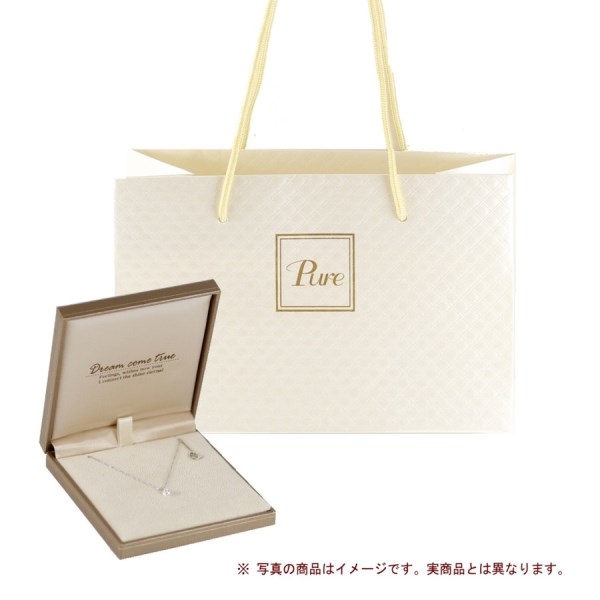 【再入荷なし　即納】高品質 ジュエリー ピュア Pure K10 WG ホワイトゴールド フラワー ダイヤモンド ネックレス PDCT-017 チェーン アクセサリー アクセ 可愛い 人気 ギフト