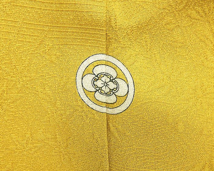 色無地 正絹 加賀友禅 梶山伸作 身丈164.5cm 裄丈67.5cm 色無地 木瓜