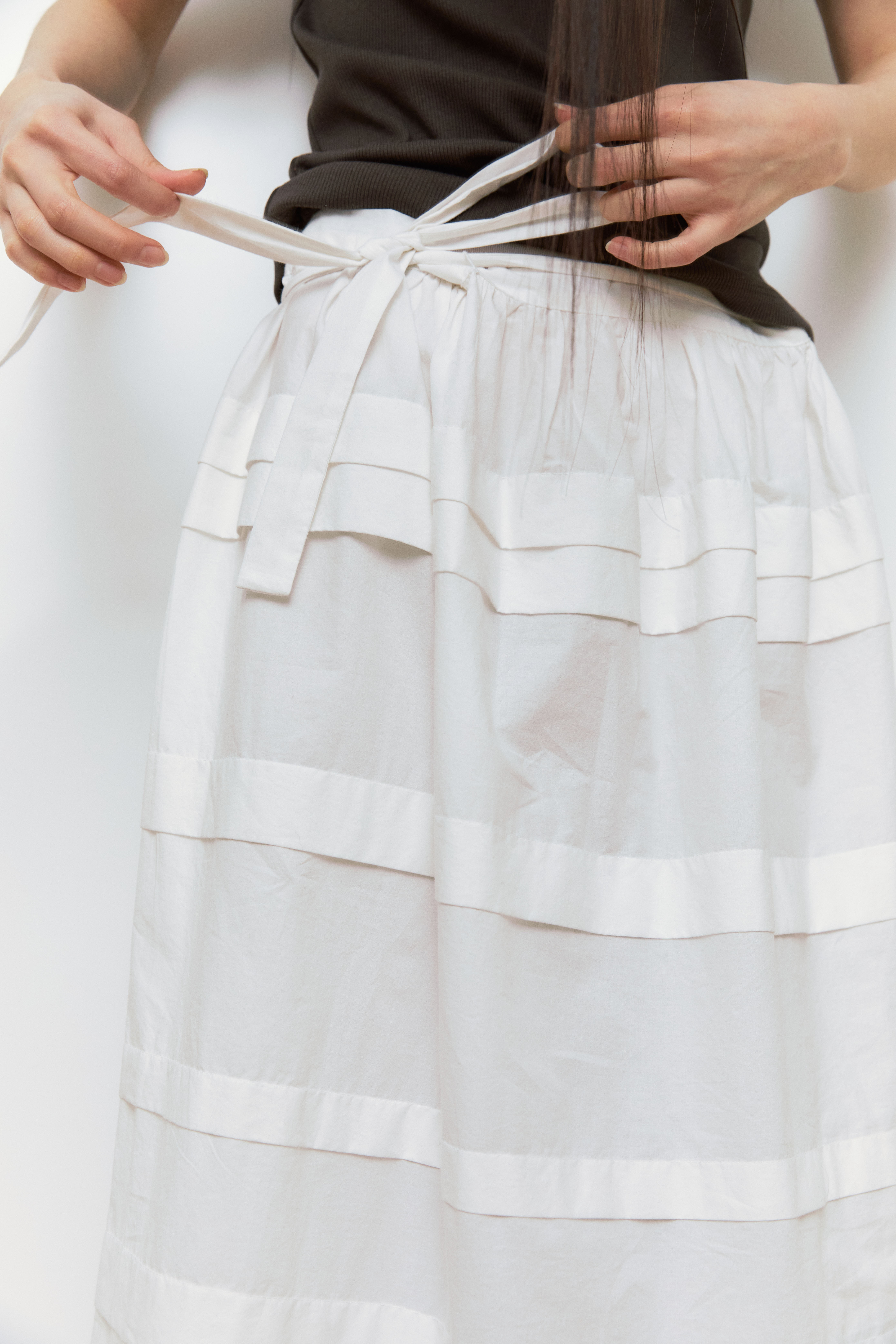 NIEEH 24SS FRILL LONG SKIRT
