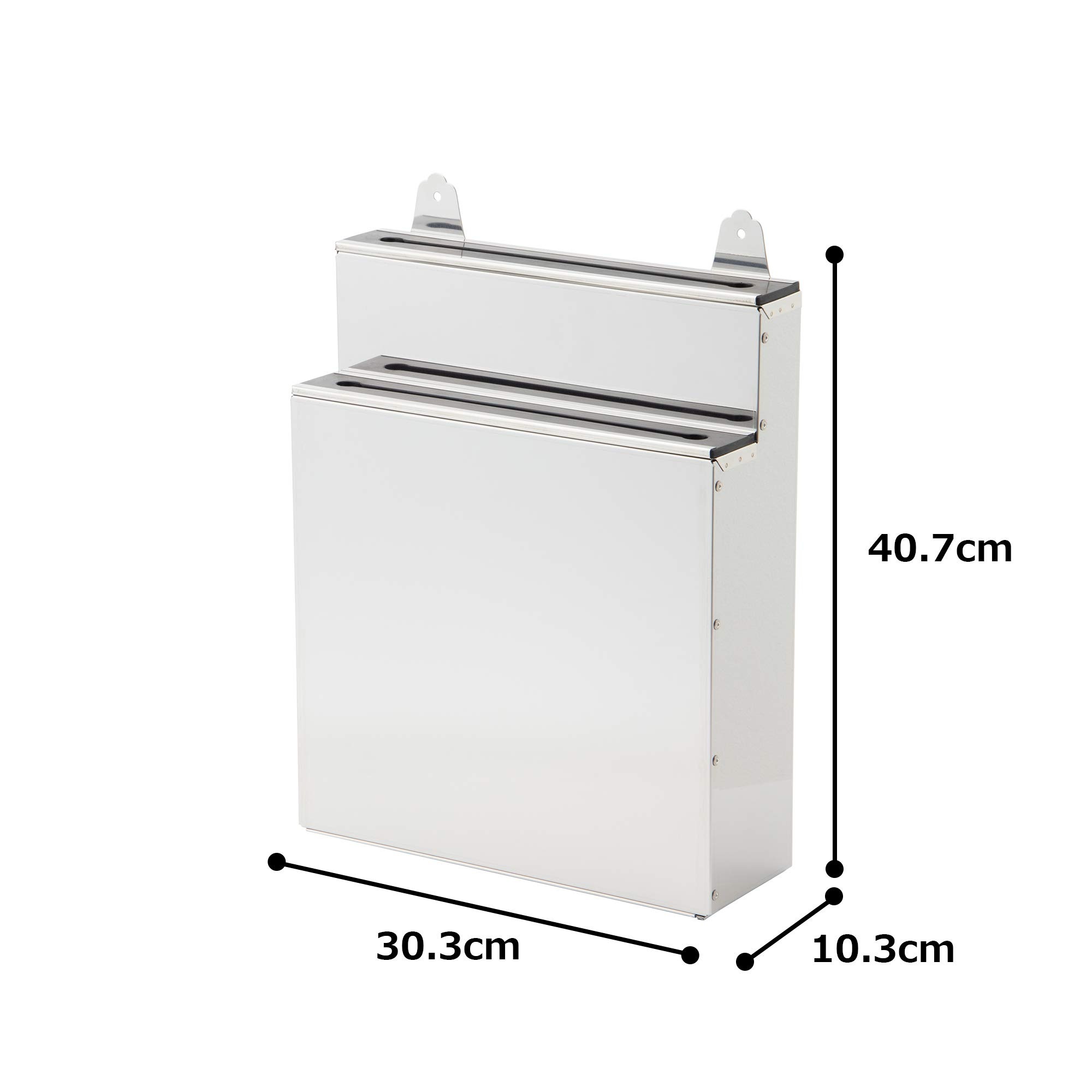 包丁差し ステンレス製 大・2段 釘打ち固定ゴム板付き 間口×奥行×高さ(mm)300×100×370 シンプルで使い易く底板も取り外し可能で衛生的 業務用 AHU26001 包丁差し ステンレス製 大・2段 釘打ち固定ゴム板付き 間口×奥行×高さ(mm)300×100×370 シンプルで使い易く底板も取り外し可能で衛生的 業務用 AHU26001