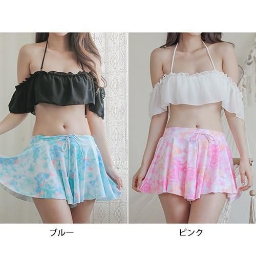【グラシア】 水着 オフショルダー レディース ビーチウェア スイムウェア 流行 海 プール オフショル デコルテ ふんわり スカパン タイダイ ビキニ 愛らしい フラワー ブルー ピンク S M L 【グラシア】 水着 オフショルダー レディース ビーチウェア スイムウェア 流行 海 プール オフショル デコルテ ふんわり スカパン タイダイ ビキニ 愛らしい フラワー ブルー ピンク S M L
