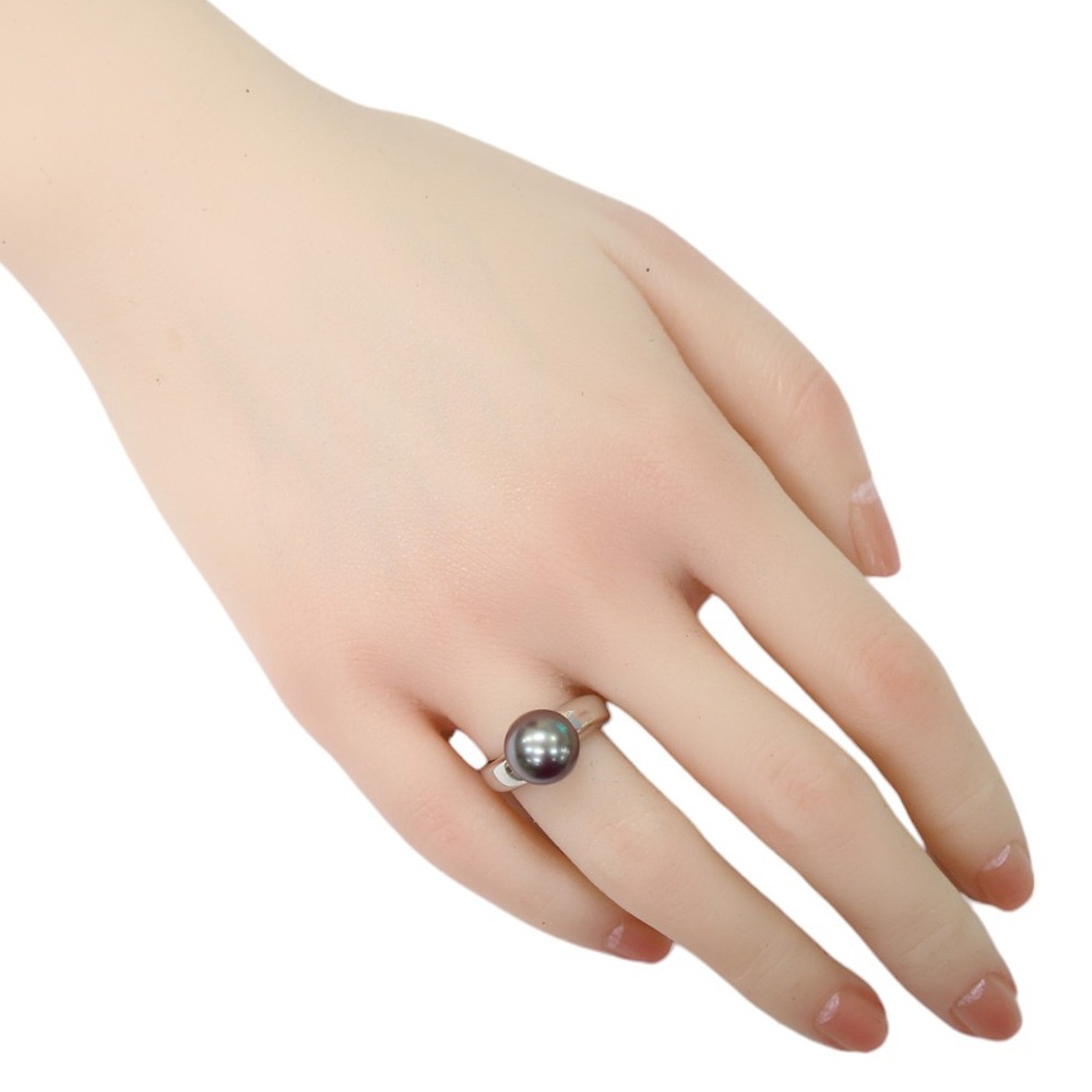 リング 指輪 9.5号 Pt900プラチナ パール 中古 美品