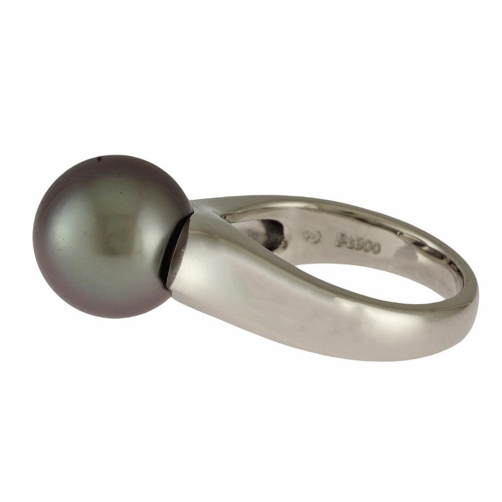 リング 指輪 9.5号 Pt900プラチナ パール 中古 美品
