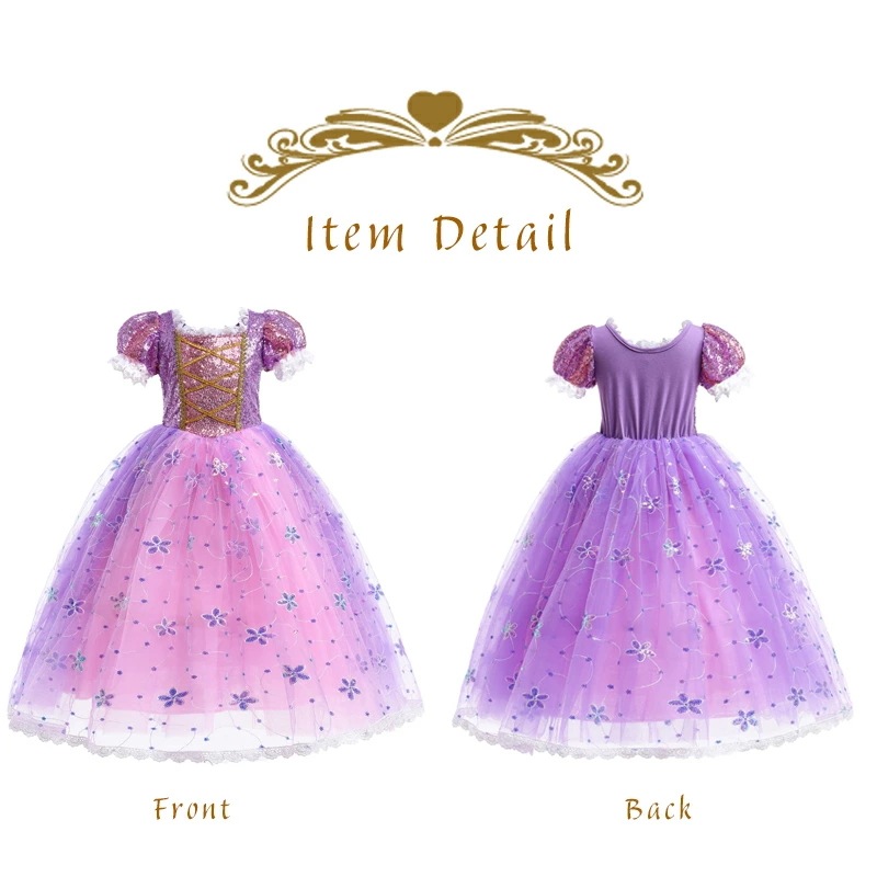 【大好評！最安値挑戦!】高品質 子供 プリンセス ドレス コスプレ アクセサリーつき 9点セット こども お姫様 仮装 ハロウィン クリスマス 衣装 女の子 ワンピース コスチューム パーティー 誕生