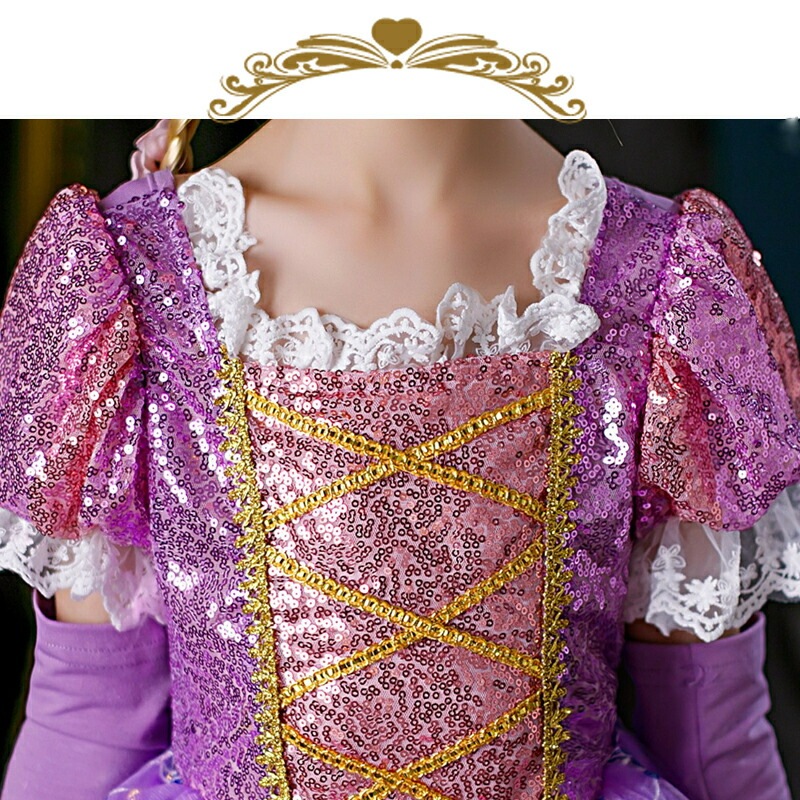 【大好評！最安値挑戦!】高品質 子供 プリンセス ドレス コスプレ アクセサリーつき 9点セット こども お姫様 仮装 ハロウィン クリスマス 衣装 女の子 ワンピース コスチューム パーティー 誕生