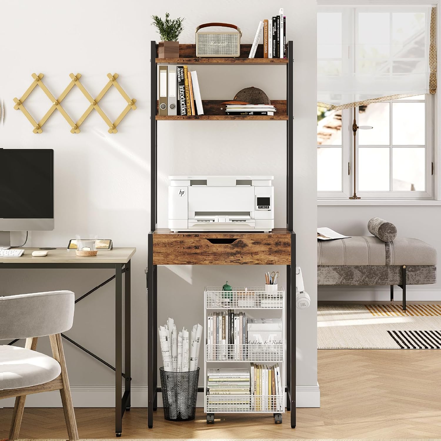 ゴミ箱上ラック 幅64×奥行40×高さ170cm キッチンラック ゴミ箱上収納 レンジラック 引き出し付き スリム 頑丈設計 耐荷重54kg 大型電子レンジ対応 レンジ台 炊飯器ラック ゴミ箱上ラック 幅64×奥行40×高さ170cm キッチンラック ゴミ箱上収納 レンジラック 引き出し付き スリム 頑丈設計 耐荷重54kg 大型電子レンジ対応 レンジ台 炊飯器ラック