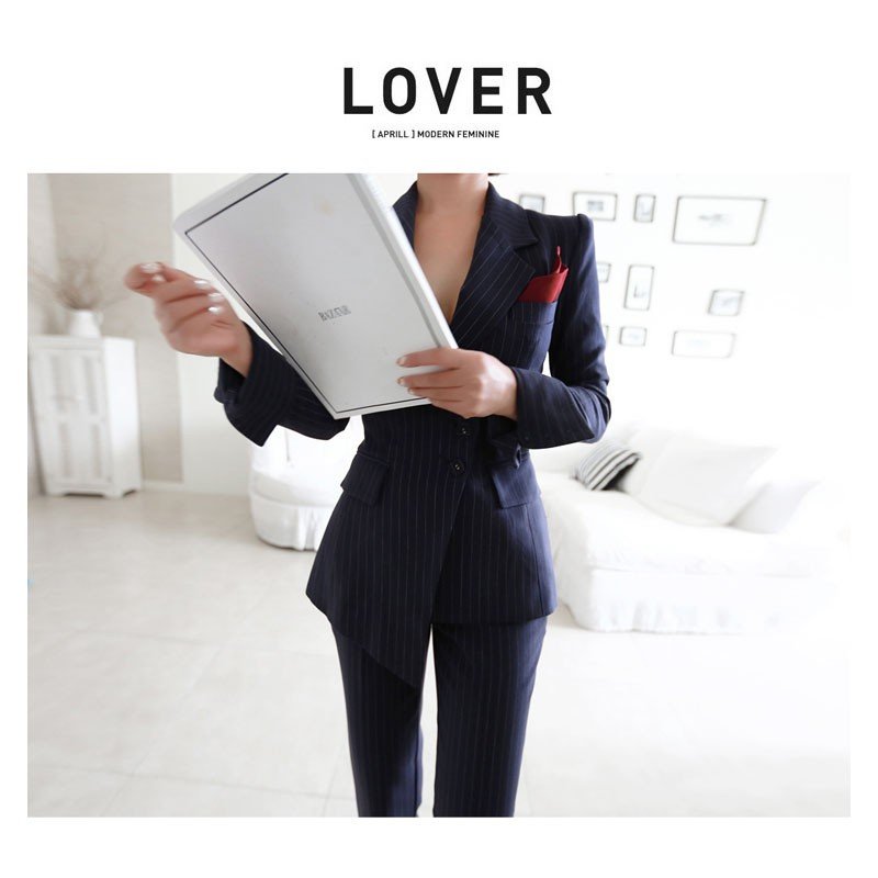 フォーマルスーツレディースパンツスーツパンツセットスーツパンツコート長袖ストライプ柄 フォーマルスーツレディースパンツスーツパンツセットスーツパンツコート長袖ストライプ柄