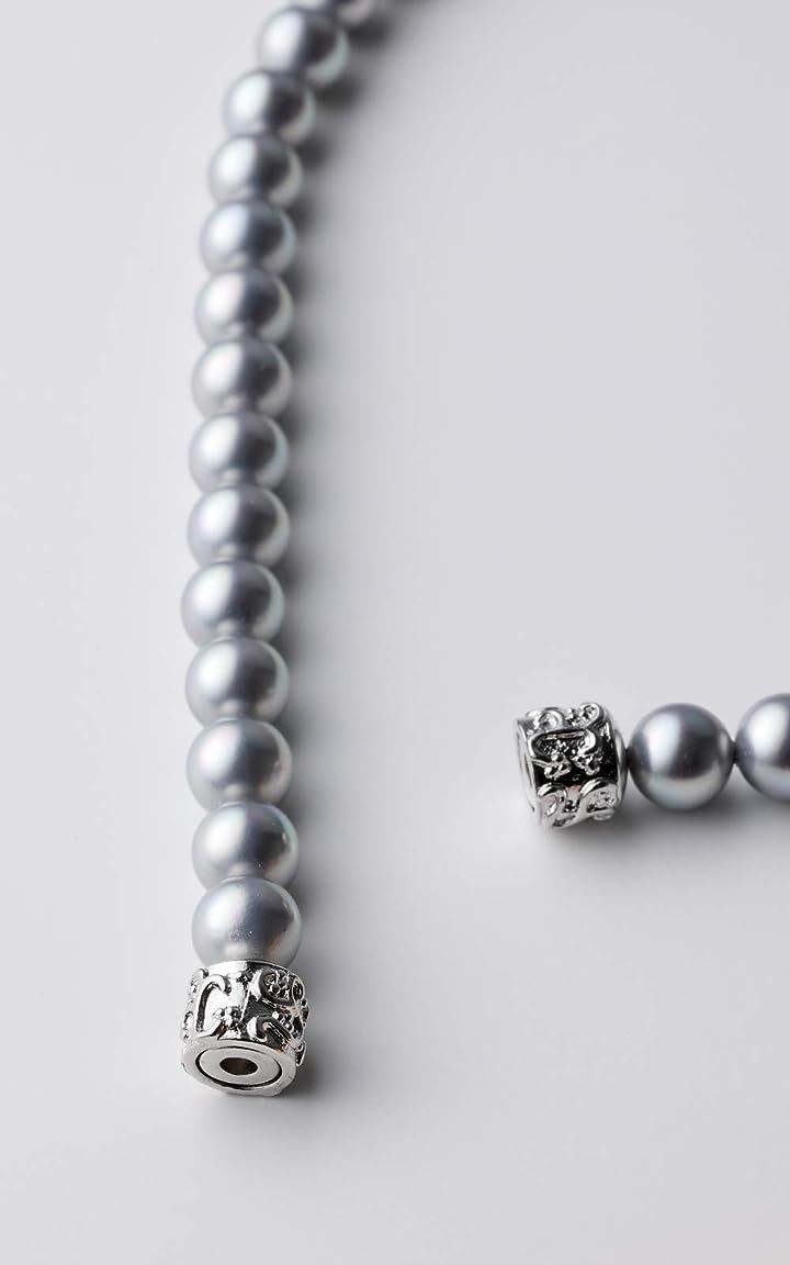 人工真珠 ナチュラル パールネックレス 冠婚葬祭 日本製( ［04-02］ ［グレー］ ［ピアスセット］, ［04］ 全長47cm)