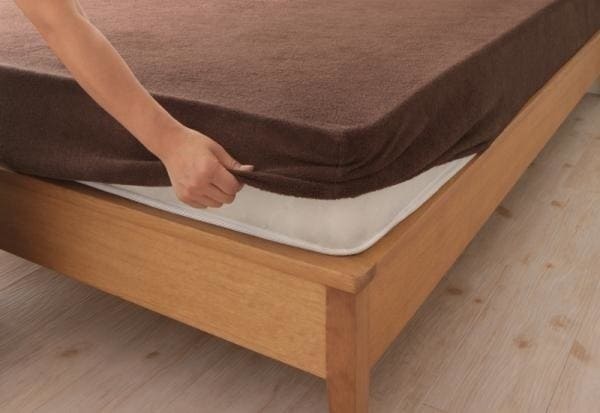 20色から選べる！365日気持ちいい！コットンタオルのカバーリング [ボックスシーツのみ] キング アイボリー