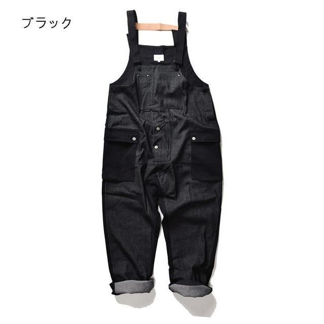 サロペット メンズ オーバーオール オールインワン つなぎ ロングパンツ カジュアル ゆったり 大きいサイズ おしゃれ ワイドパンツ ユニセックス