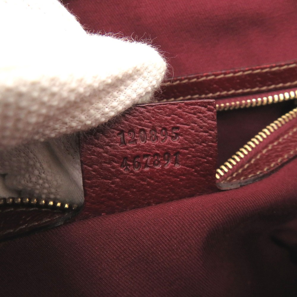 美品 120895 ハンドバッグ GGキャンバス/レザー ベージュ 0859【中古】 レディース