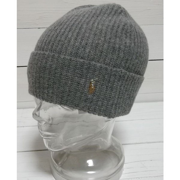 ニットキャップ ワンポイント ニット帽 グレー PR4-078 ニットキャップ ワンポイント ニット帽 グレー PR4-078