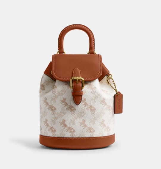 【COACH】 タグ有り ハーパー バックパック ホースアンドキャリッジ 白 org.jpg