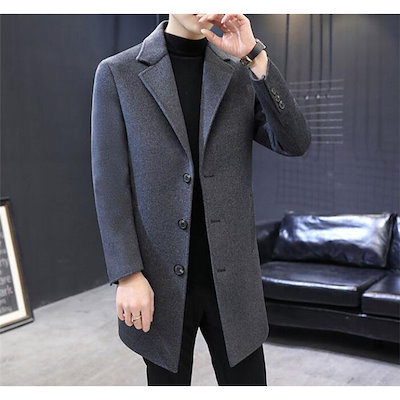 新品特価 カシミヤコート メンズ ロングコート チ : メンズファッション 通販大得価