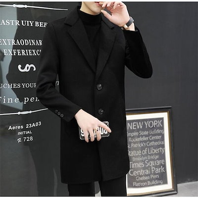 新品特価 カシミヤコート メンズ ロングコート チ : メンズファッション 通販大得価