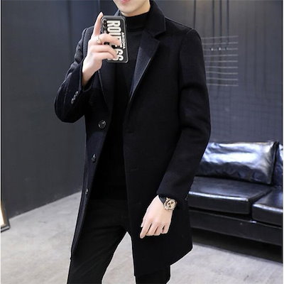 新品特価 カシミヤコート メンズ ロングコート チ : メンズファッション 通販大得価