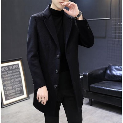 新品特価 カシミヤコート メンズ ロングコート チ : メンズファッション 通販大得価