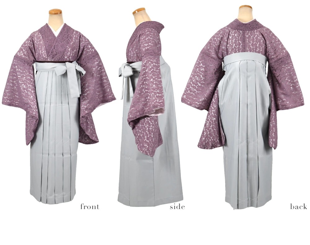 卒業式 着物 単品 レース 二尺袖着物 ショート丈 F 10023972