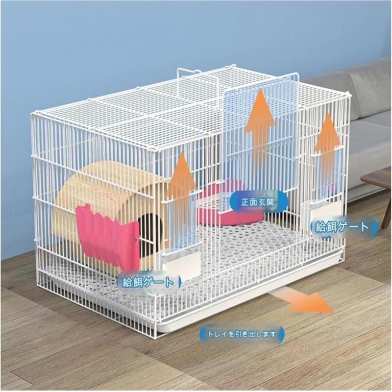 ペットゲージ うさぎケージ チンチラ ケージ モルモットケージ 小動物 ハムスターケージ 大きい 折りたたみ式 屋根付き 給水器付き 脱走防止 ウサギゲージ フェレットケージ デ 持ち運び便利
