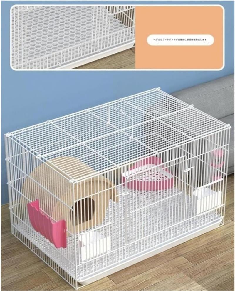 ペットゲージ うさぎケージ チンチラ ケージ モルモットケージ 小動物 ハムスターケージ 大きい 折りたたみ式 屋根付き 給水器付き 脱走防止 ウサギゲージ フェレットケージ デ 持ち運び便利