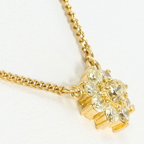 K18 18金 YG イエローゴールド ネックレス イエローダイヤ 0.32 ジュエリー 中古 K18 18金 YG イエローゴールド ネックレス イエローダイヤ 0.32 ジュエリー 中古