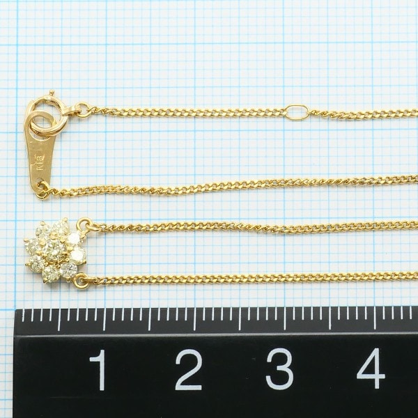 K18 18金 YG イエローゴールド ネックレス イエローダイヤ 0.32 ジュエリー 中古 K18 18金 YG イエローゴールド ネックレス イエローダイヤ 0.32 ジュエリー 中古