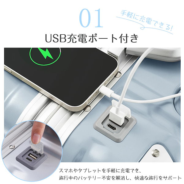 Qoo10] スーツケース Mサイズ アルミ ストッパ