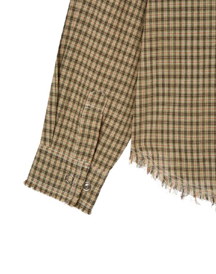 【aeae】 WESTERN CHECK SHIRTS : YELLOW GREEN 【aeae】 WESTERN CHECK SHIRTS : YELLOW GREEN