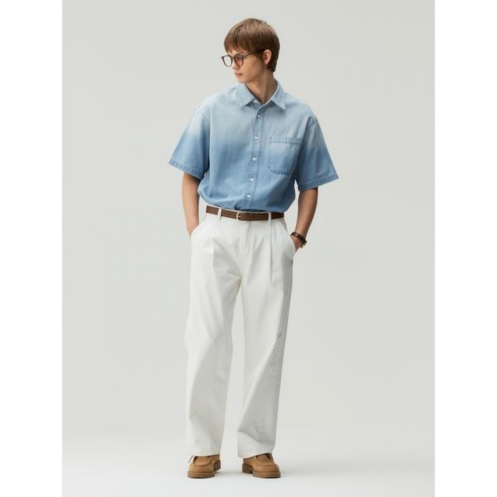 [MINDBRIDGE] グラデーションデニムショートスリーブジャケット