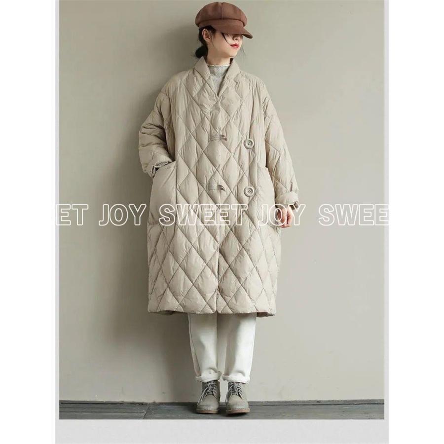 万能流行感 ダウンコート レディース 冬 アウター 秋 中綿コート キルティングジャケット ロングコート ダウンジャケット 厚手 暖かい コート 冬服 秋冬 軽量 オシャレ