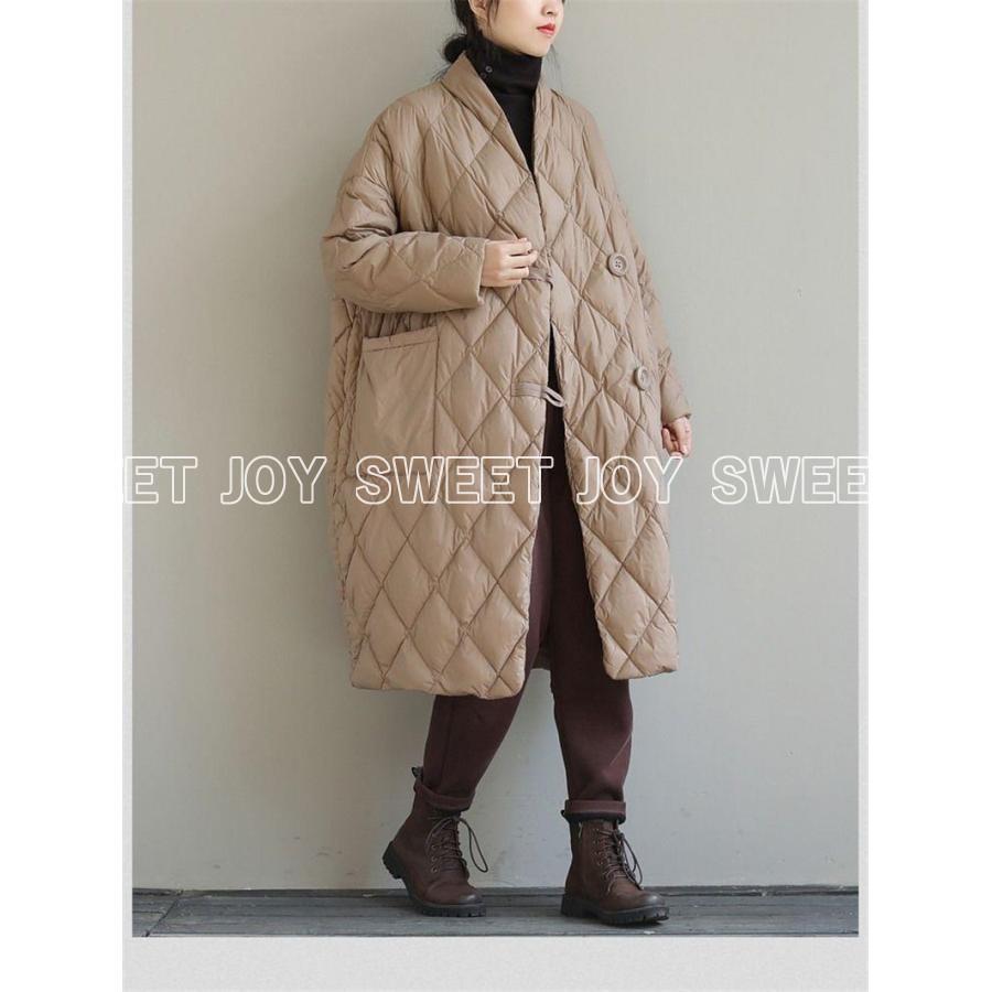 万能流行感 ダウンコート レディース 冬 アウター 秋 中綿コート キルティングジャケット ロングコート ダウンジャケット 厚手 暖かい コート 冬服 秋冬 軽量 オシャレ