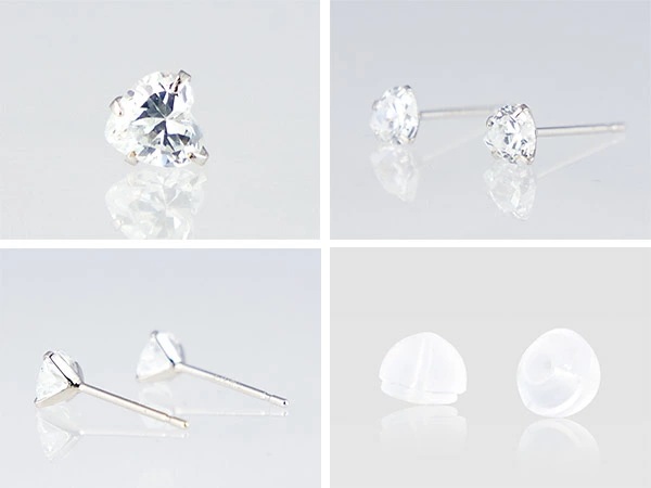 ハートカッテング スタッド ピアス K10 レディース キュービックジルコニア ゴールド 誕生石 ハートカッテング スタッド ピアス K10 レディース キュービックジルコニア ゴールド 誕生石