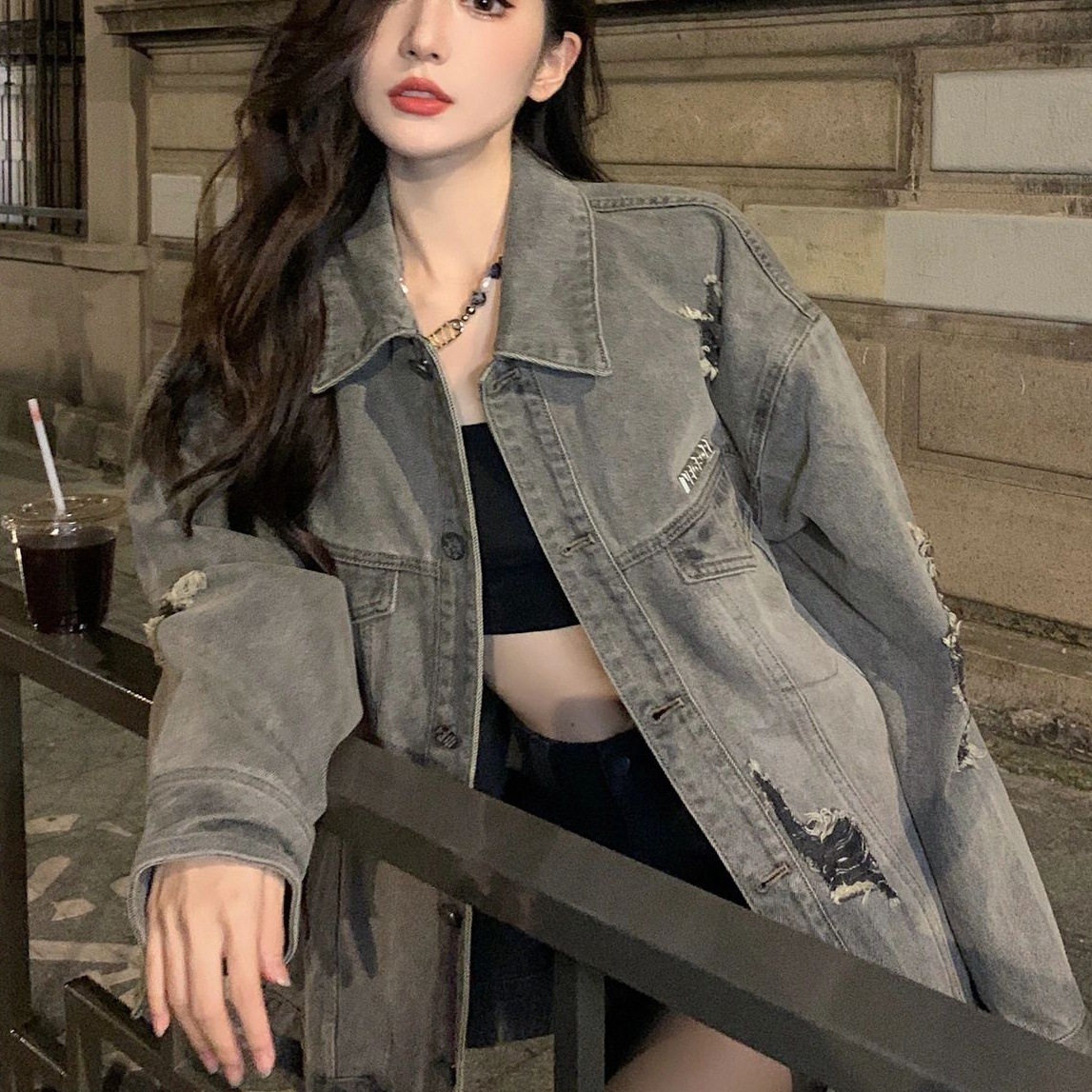 アウター ジャケット デニムジャケット 長袖 襟付き 前開き ボタン ポケット ミディアム丈 かわいい 大人可愛い きれいめ シンプル 上品 おしゃれ かっこいい カジュアル レトロ きちんと アウター ジャケット デニムジャケット 長袖 襟付き 前開き ボタン ポケット ミディアム丈 かわいい 大人可愛い きれいめ シンプル 上品 おしゃれ かっこいい カジュアル レトロ きちんと