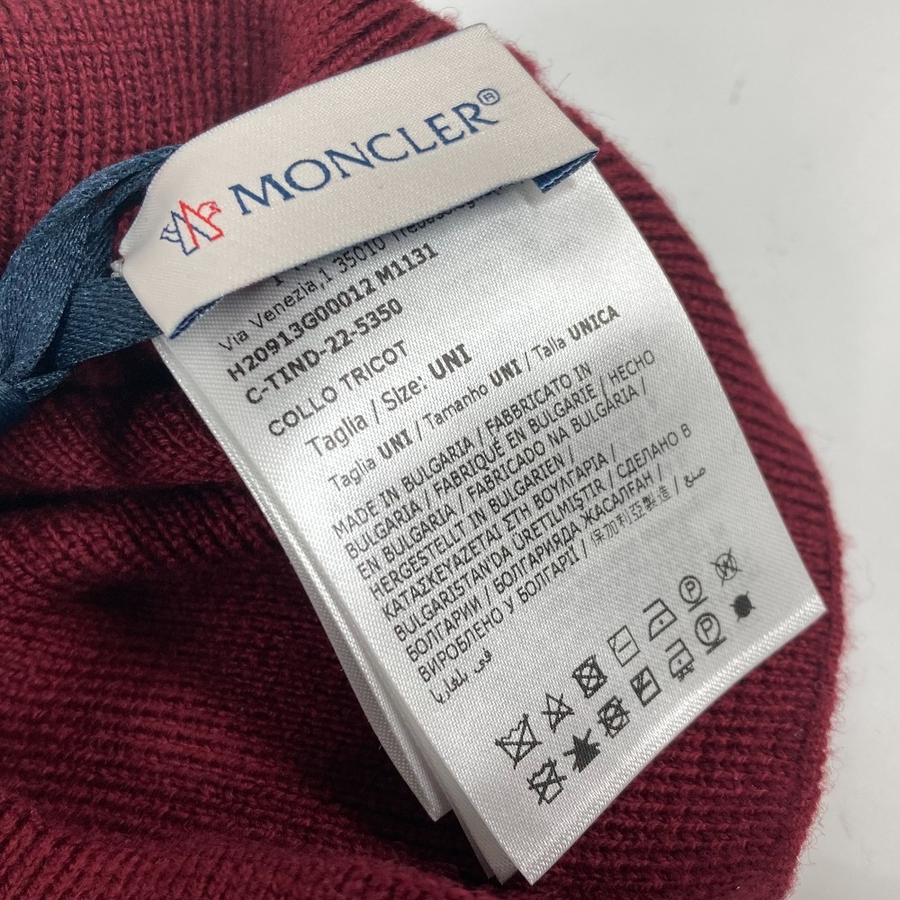 MONCLER モンクレール マフラー スヌード アクセサリー ウール ワインレッド