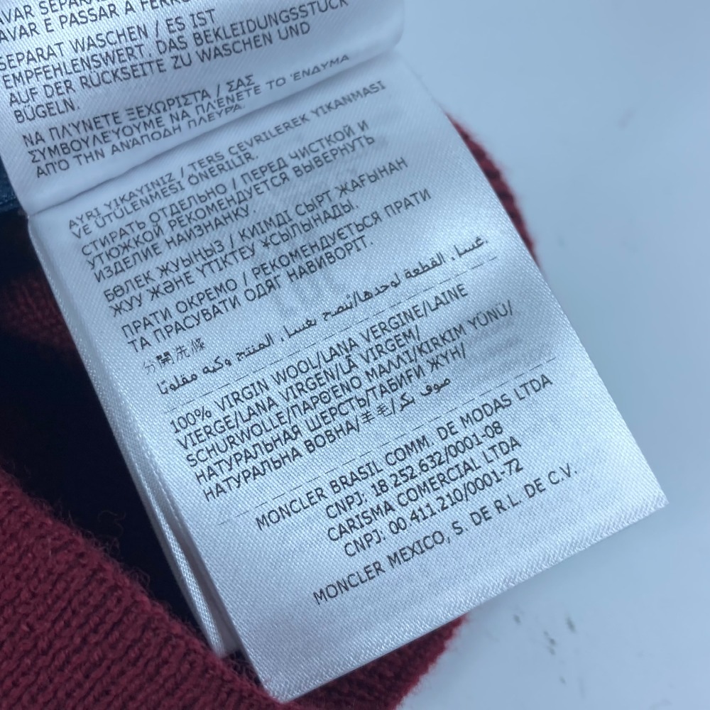 MONCLER モンクレール マフラー スヌード アクセサリー ウール ワインレッド