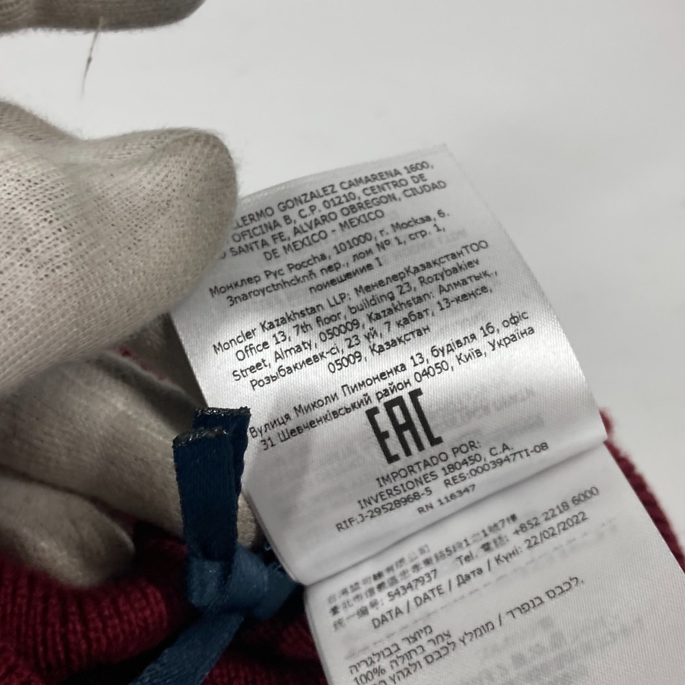 MONCLER モンクレール マフラー スヌード アクセサリー ウール ワインレッド