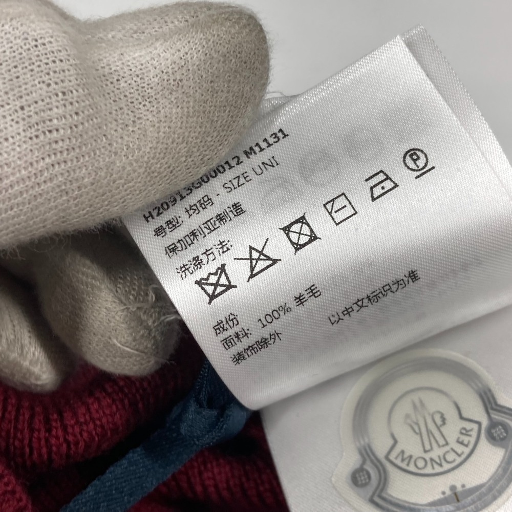 MONCLER モンクレール マフラー スヌード アクセサリー ウール ワインレッド