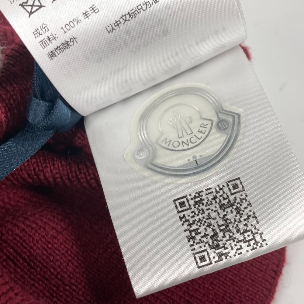 MONCLER モンクレール マフラー スヌード アクセサリー ウール ワインレッド