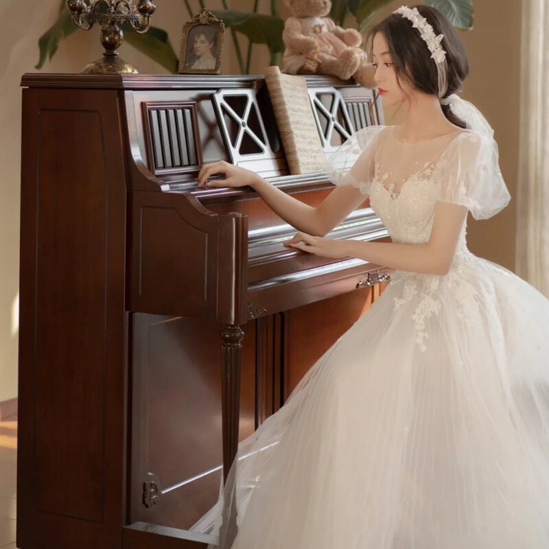 ウェディングドレス 花柄 パフスリーブ 可愛い 白 二次会ドレス チュール ドレス Aライン 結婚式ドレス ウェディング ロングドレス ホワイト 無地 海外挙式 撮影 XS S M L XL XXL ウェディングドレス 花柄 パフスリーブ 可愛い 白 二次会ドレス チュール ドレス Aライン 結婚式ドレス ウェディング ロングドレス ホワイト 無地 海外挙式 撮影 XS S M L XL XXL