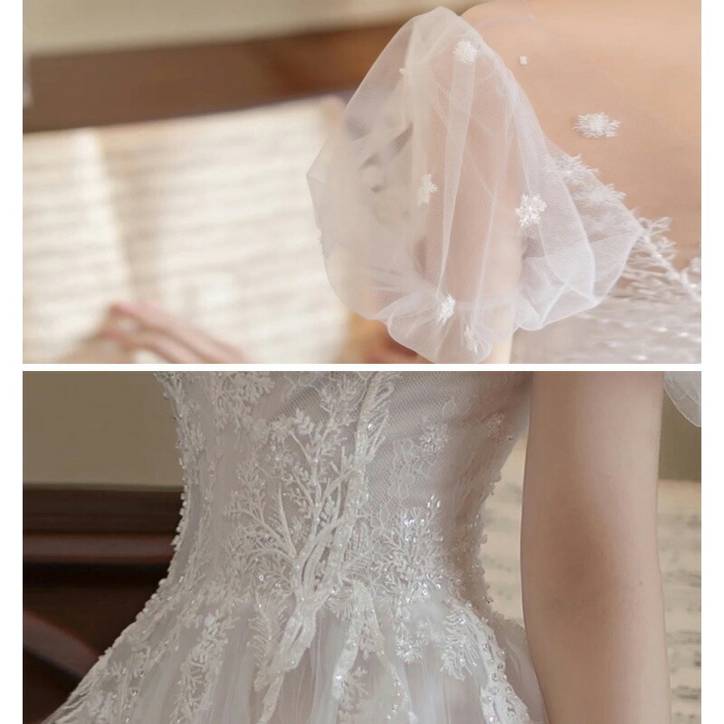 ウェディングドレス 花柄 パフスリーブ 可愛い 白 二次会ドレス チュール ドレス Aライン 結婚式ドレス ウェディング ロングドレス ホワイト 無地 海外挙式 撮影 XS S M L XL XXL ウェディングドレス 花柄 パフスリーブ 可愛い 白 二次会ドレス チュール ドレス Aライン 結婚式ドレス ウェディング ロングドレス ホワイト 無地 海外挙式 撮影 XS S M L XL XXL