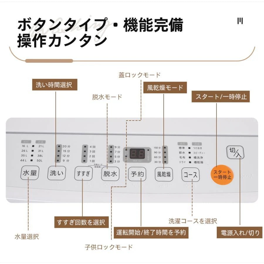 【新作】全自動洗濯機 7kg 縦型 上開き キレイ タイマー コンパクト 一人暮らし 小型洗濯機 節電 ステンレス槽 まとめ洗い 部屋干し 洗濯物きれい