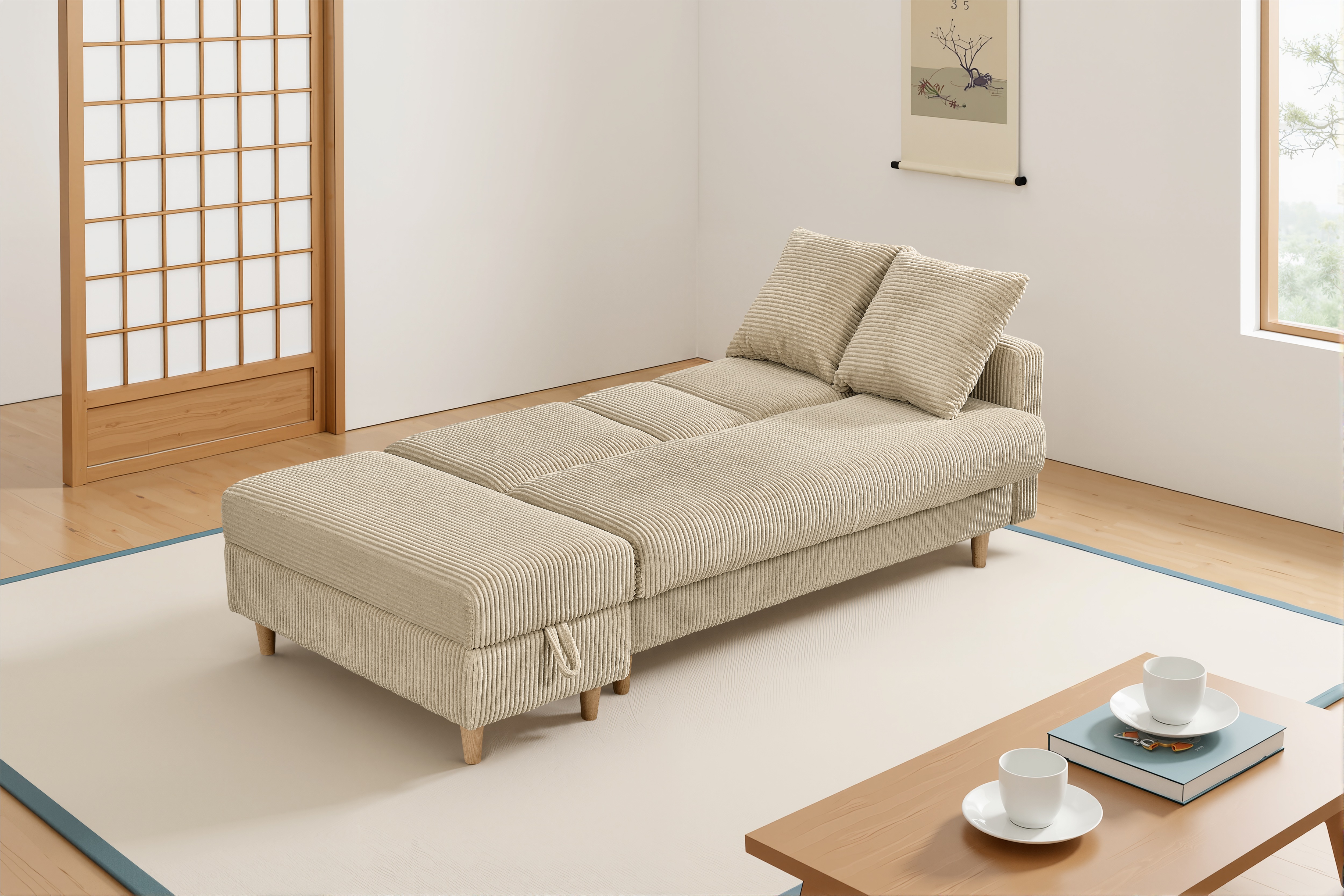 416ソファ ソファーベッド カウチソファ 3人掛け オットマン付き 多機能ソファ 左右側とも取り付けるアームレスト たくさん収納 レイアウト自由 クッション2個 416ソファ ソファーベッド カウチソファ 3人掛け オットマン付き 多機能ソファ 左右側とも取り付けるアームレスト たくさん収納 レイアウト自由 クッション2個