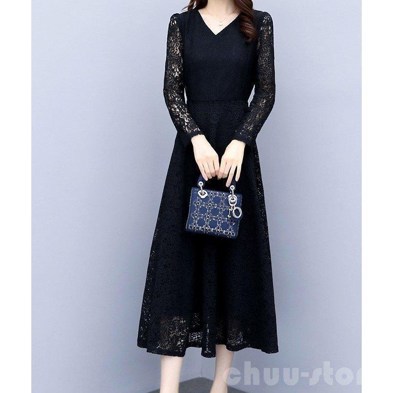 【即納】パーティードレスブラックフォーマルワンピース大きいサイズ3L4L5L6Lレディース黒ロングドレス袖あり長袖総レースVネックお呼ばれ結婚式二次会 【即納】パーティードレスブラックフォーマルワンピース大きいサイズ3L4L5L6Lレディース黒ロングドレス袖あり長袖総レースVネックお呼ばれ結婚式二次会