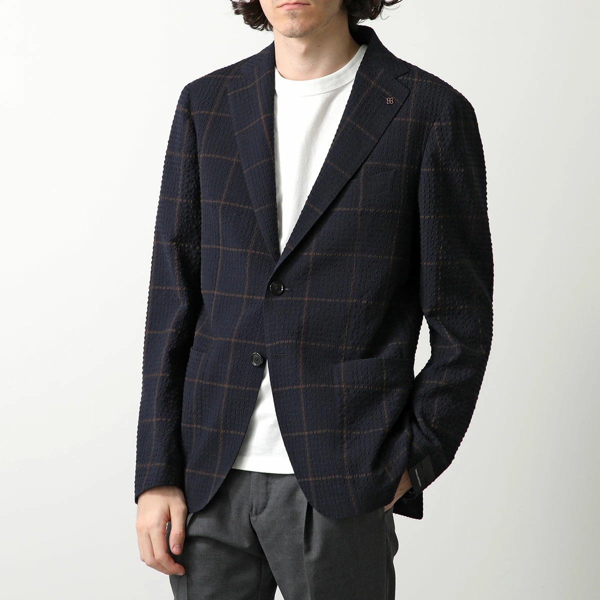 極美品 TAGLIATORE テーラードジャケット ダブル モンテカルロ 46 TAGLIATORE（タリアトーレ）MONTECARLOモンテカルロ カシミアウール