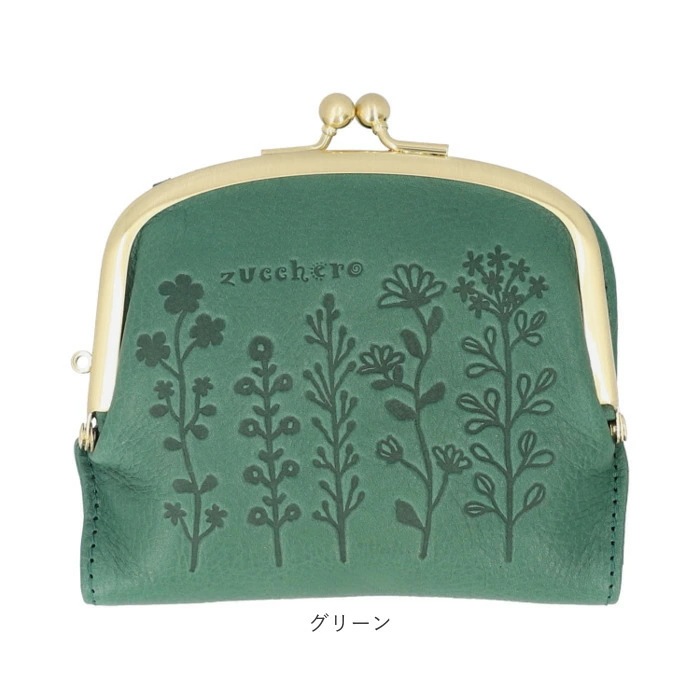 ズッケロ 財布 通販 日本製 本革 花柄 カード収納 がまくち財布