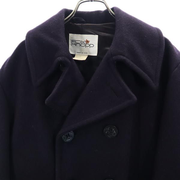 フォックスナップ USA製 ウールブレンド ピーコート 38 ネイビー系 FOXKNAPP メンズ