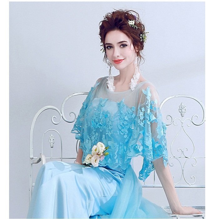 カラードレス 演奏会用ドレス パーティードレス ロングドレス ウェディングドレス 発表会 結婚式 ピアノ 二次会 ドレス 前撮り 結婚式 花嫁 ボレロ　トレーン