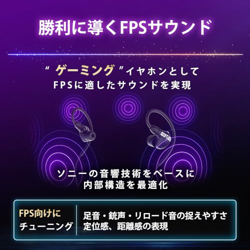 ゲーミングイヤホン INZONE E9 ホワイト : IER-G900 :Fnatic共同開発 密閉/ダイナミックインイヤー/有線 / 約1.8ｍ / FPSに特化したEQプリセット搭載/高い遮音性/_3