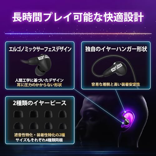 ゲーミングイヤホン INZONE E9 ホワイト : IER-G900 :Fnatic共同開発 密閉/ダイナミックインイヤー/有線 / 約1.8ｍ / FPSに特化したEQプリセット搭載/高い遮音性/_5